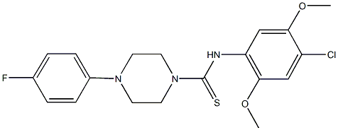 N-(4-chloro-2,5-dimethoxyphenyl)-4-(4-fluorophenyl)-1-piperazinecarbothioamide 구조식 이미지