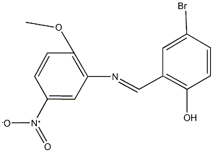 4-bromo-2-[({5-nitro-2-methoxyphenyl}imino)methyl]phenol 구조식 이미지