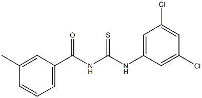 N-(3,5-dichlorophenyl)-N'-(3-methylbenzoyl)thiourea 구조식 이미지