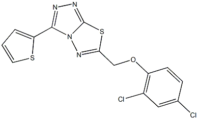 2,4-dichlorophenyl [3-(2-thienyl)[1,2,4]triazolo[3,4-b][1,3,4]thiadiazol-6-yl]methyl ether 구조식 이미지