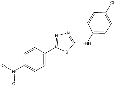 2-(4-chloroanilino)-5-{4-nitrophenyl}-1,3,4-thiadiazole 구조식 이미지