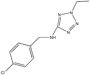 N-(4-chlorobenzyl)-N-(2-ethyl-2H-tetraazol-5-yl)amine Structure