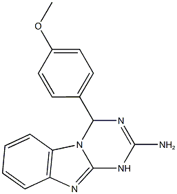 4-(4-methoxyphenyl)-1,4-dihydro[1,3,5]triazino[1,2-a]benzimidazol-2-ylamine Structure