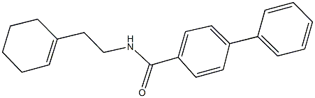 N-(2-cyclohex-1-en-1-ylethyl)[1,1'-biphenyl]-4-carboxamide 구조식 이미지