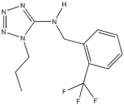 N-(1-propyl-1H-tetraazol-5-yl)-N-[2-(trifluoromethyl)benzyl]amine 구조식 이미지