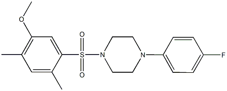 5-{[4-(4-fluorophenyl)-1-piperazinyl]sulfonyl}-2,4-dimethylphenyl methyl ether 구조식 이미지