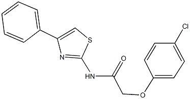 2-(4-chlorophenoxy)-N-(4-phenyl-1,3-thiazol-2-yl)acetamide Structure