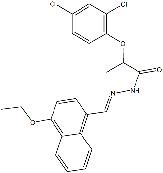 2-(2,4-dichlorophenoxy)-N'-[(4-ethoxy-1-naphthyl)methylene]propanohydrazide Structure