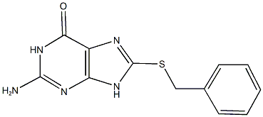 2-amino-8-(benzylsulfanyl)-1,9-dihydro-6H-purin-6-one 구조식 이미지