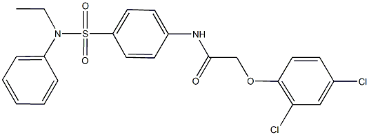 2-(2,4-dichlorophenoxy)-N-{4-[(ethylanilino)sulfonyl]phenyl}acetamide Structure