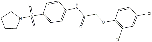 2-(2,4-dichlorophenoxy)-N-[4-(pyrrolidin-1-ylsulfonyl)phenyl]acetamide 구조식 이미지