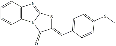 2-[4-(methylsulfanyl)benzylidene][1,3]thiazolo[3,2-a]benzimidazol-3(2H)-one Structure