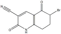 6-bromo-2,5-dioxo-1,2,5,6,7,8-hexahydro-3-quinolinecarbonitrile 구조식 이미지