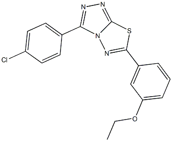 3-[3-(4-chlorophenyl)[1,2,4]triazolo[3,4-b][1,3,4]thiadiazol-6-yl]phenyl ethyl ether Structure