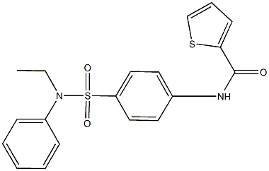 N-{4-[(ethylanilino)sulfonyl]phenyl}-2-thiophenecarboxamide 구조식 이미지