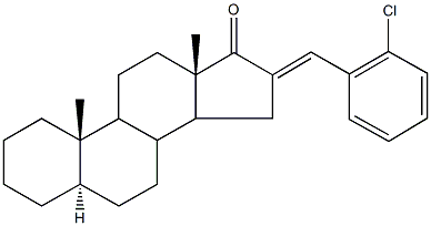 (5alpha)-16-(2-chlorobenzylidene)androstan-17-one Structure