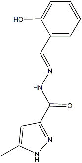 N'-(2-hydroxybenzylidene)-5-methyl-1H-pyrazole-3-carbohydrazide Structure