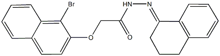 2-[(1-bromo-2-naphthyl)oxy]-N'-(3,4-dihydronaphthalen-1(2H)-ylidene)acetohydrazide Structure