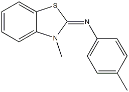 4-methyl-N-(3-methyl-1,3-benzothiazol-2(3H)-ylidene)aniline Structure