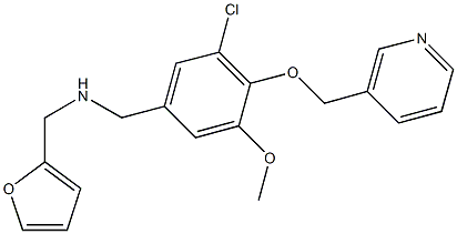 N-[3-chloro-5-methoxy-4-(3-pyridinylmethoxy)benzyl]-N-(2-furylmethyl)amine Structure