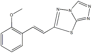 methyl 2-(2-[1,2,4]triazolo[3,4-b][1,3,4]thiadiazol-6-ylvinyl)phenyl ether 구조식 이미지