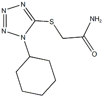 2-[(1-cyclohexyl-1H-tetraazol-5-yl)sulfanyl]acetamide 구조식 이미지