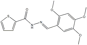 N'-(2,4,5-trimethoxybenzylidene)-2-thiophenecarbohydrazide 구조식 이미지