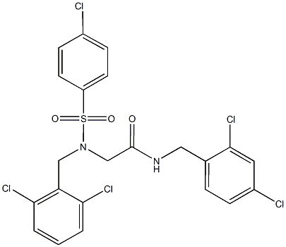 2-[[(4-chlorophenyl)sulfonyl](2,6-dichlorobenzyl)amino]-N-(2,4-dichlorobenzyl)acetamide Structure