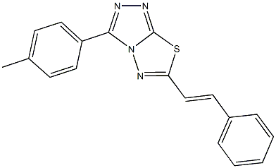 3-(4-methylphenyl)-6-(2-phenylvinyl)[1,2,4]triazolo[3,4-b][1,3,4]thiadiazole Structure