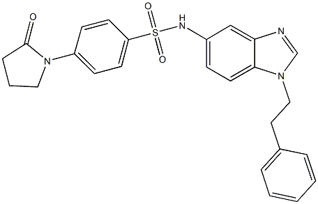 4-(2-oxo-1-pyrrolidinyl)-N-[1-(2-phenylethyl)-1H-benzimidazol-5-yl]benzenesulfonamide 구조식 이미지