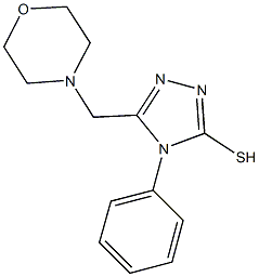 5-(4-morpholinylmethyl)-4-phenyl-4H-1,2,4-triazol-3-yl hydrosulfide Structure