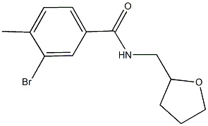 3-bromo-4-methyl-N-(tetrahydrofuran-2-ylmethyl)benzamide 구조식 이미지