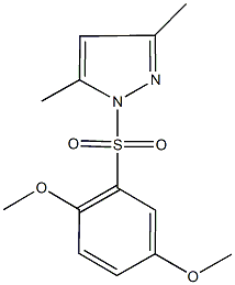 1-[(2,5-dimethoxyphenyl)sulfonyl]-3,5-dimethyl-1H-pyrazole 구조식 이미지
