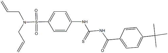 N,N-diallyl-4-({[(4-tert-butylbenzoyl)amino]carbothioyl}amino)benzenesulfonamide Structure