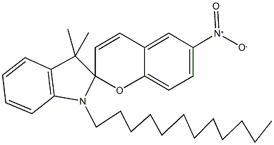 1'-dodecyl-3',3'-dimethyl-6-nitrospiro(2H-chromene-2,2'-indoline) Structure