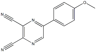 5-(4-methoxyphenyl)-2,3-pyrazinedicarbonitrile 구조식 이미지