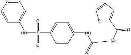 N-phenyl-4-({[(2-thienylcarbonyl)amino]carbothioyl}amino)benzenesulfonamide Structure