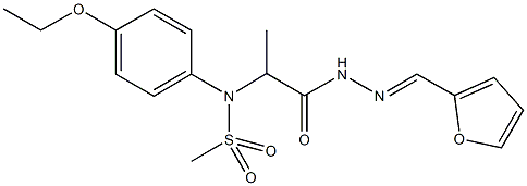 N-(4-ethoxyphenyl)-N-{2-[2-(2-furylmethylene)hydrazino]-1-methyl-2-oxoethyl}methanesulfonamide 구조식 이미지