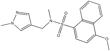 4-methoxy-N-methyl-N-[(1-methyl-1H-pyrazol-4-yl)methyl]-1-naphthalenesulfonamide Structure