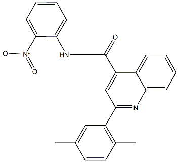 2-(2,5-dimethylphenyl)-N-{2-nitrophenyl}-4-quinolinecarboxamide Structure