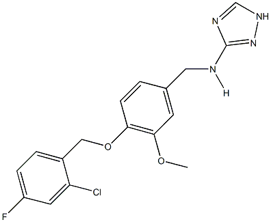 N-{4-[(2-chloro-4-fluorobenzyl)oxy]-3-methoxybenzyl}-N-(1H-1,2,4-triazol-3-yl)amine Structure