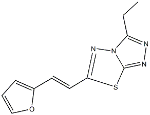 3-ethyl-6-[2-(2-furyl)vinyl][1,2,4]triazolo[3,4-b][1,3,4]thiadiazole 구조식 이미지