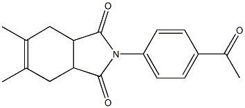 2-(4-acetylphenyl)-5,6-dimethyl-3a,4,7,7a-tetrahydro-1H-isoindole-1,3(2H)-dione 구조식 이미지