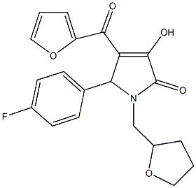 5-(4-fluorophenyl)-4-(2-furoyl)-3-hydroxy-1-(tetrahydro-2-furanylmethyl)-1,5-dihydro-2H-pyrrol-2-one 구조식 이미지