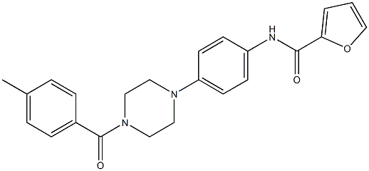 N-{4-[4-(4-methylbenzoyl)-1-piperazinyl]phenyl}-2-furamide Structure