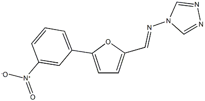 4-{[(5-{3-nitrophenyl}-2-furyl)methylene]amino}-4H-1,2,4-triazole Structure