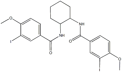 3-iodo-N-{2-[(3-iodo-4-methoxybenzoyl)amino]cyclohexyl}-4-methoxybenzamide 구조식 이미지