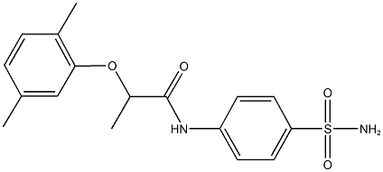 N-[4-(aminosulfonyl)phenyl]-2-(2,5-dimethylphenoxy)propanamide Structure