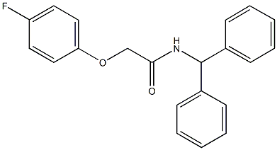 N-benzhydryl-2-(4-fluorophenoxy)acetamide 구조식 이미지