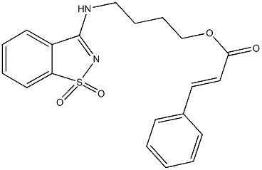 4-[(1,1-dioxido-1,2-benzisothiazol-3-yl)amino]butyl 3-phenylacrylate Structure